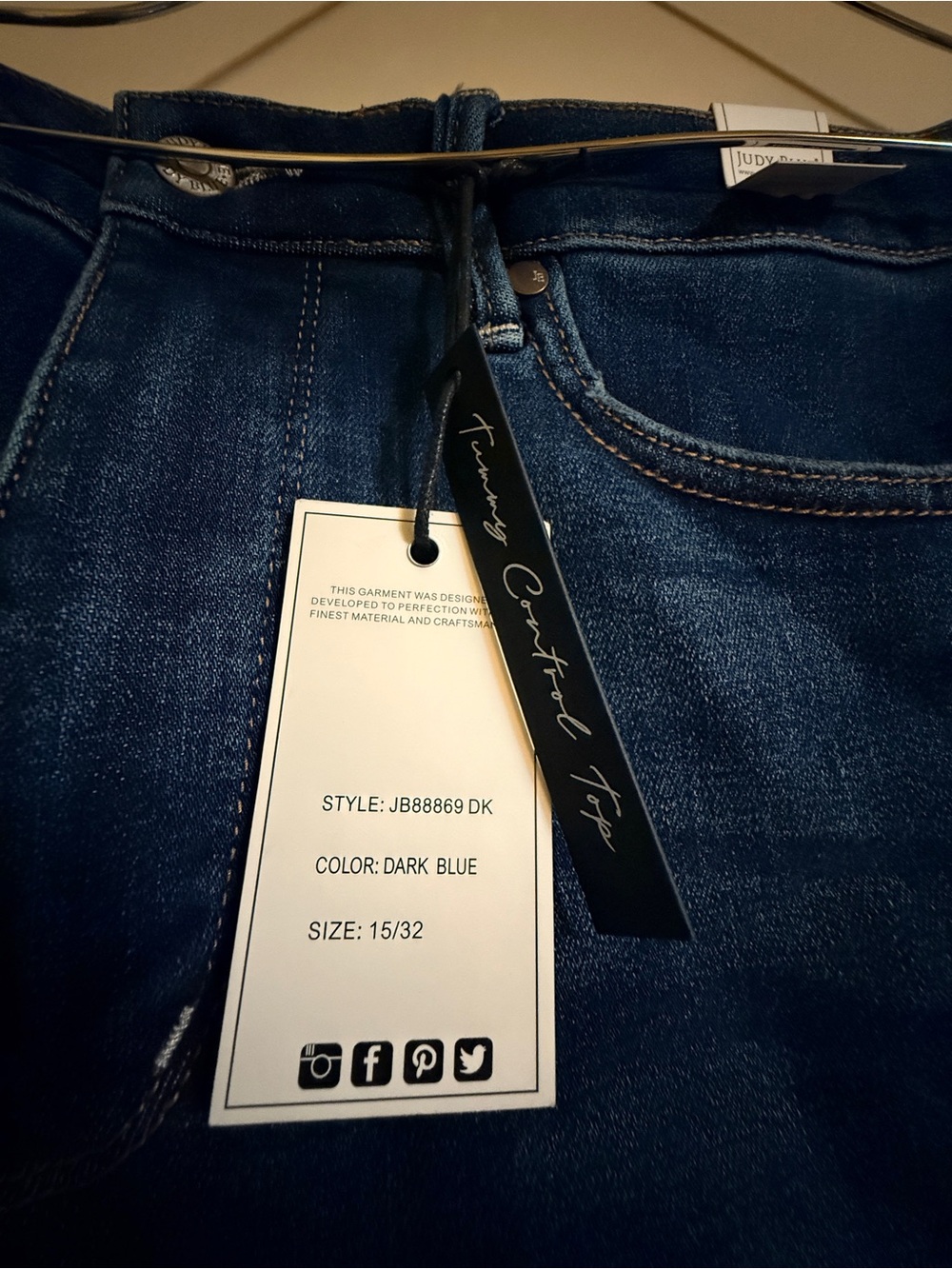 Judy Blue Dark Blue Jeans
